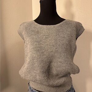 VTG Clinton Place Gray Women's Crew Neck Sweater will fit Small to Medium